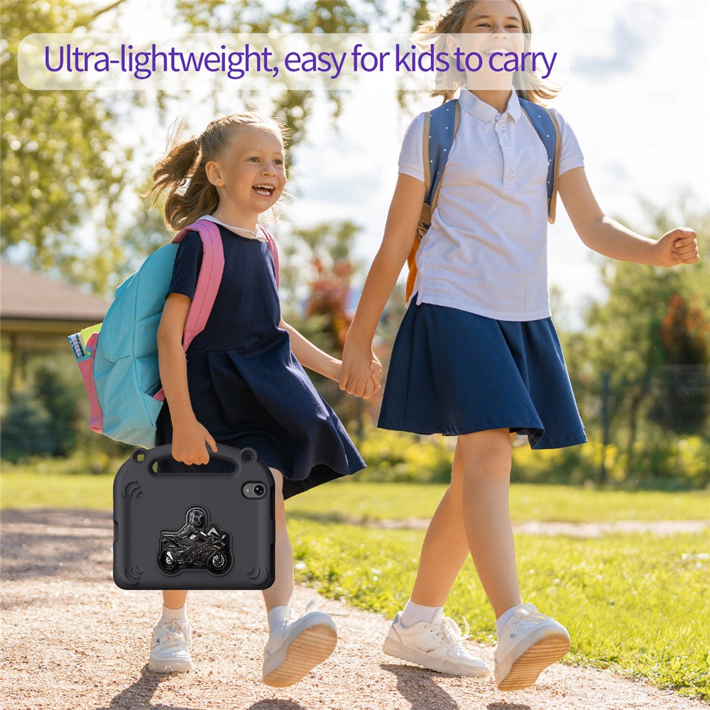 Étui EVA pour iPad mini (2024) / (2021) avec béquille de moto, protection antichoc et poignée