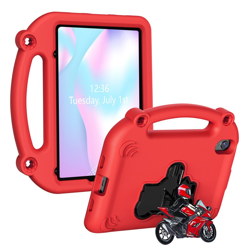 For iPad mini (2024)  /  (2021) EVA Case Motorcycle Kickstand Shockproof Tablet Cover with Handle