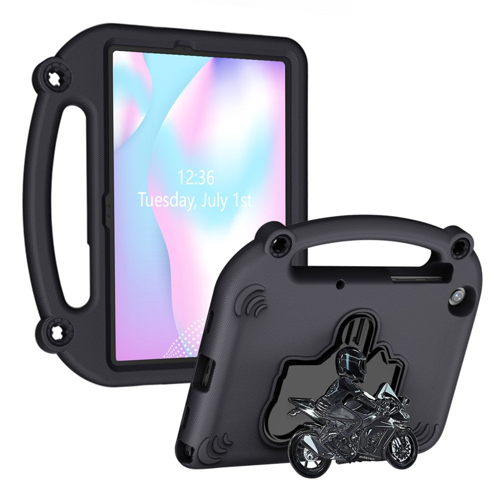 For Samsung Galaxy Tab A11+  /  A9+ EVA Case Motorcycle Kickstand Shockproof Tablet Cover with Handle