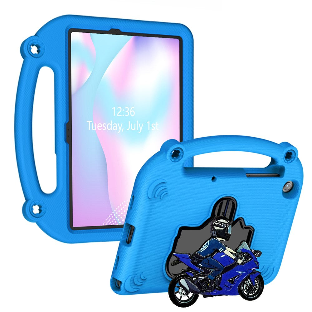 For Samsung Galaxy Tab A11+  /  A9+ EVA Case Motorcycle Kickstand Shockproof Tablet Cover with Handle