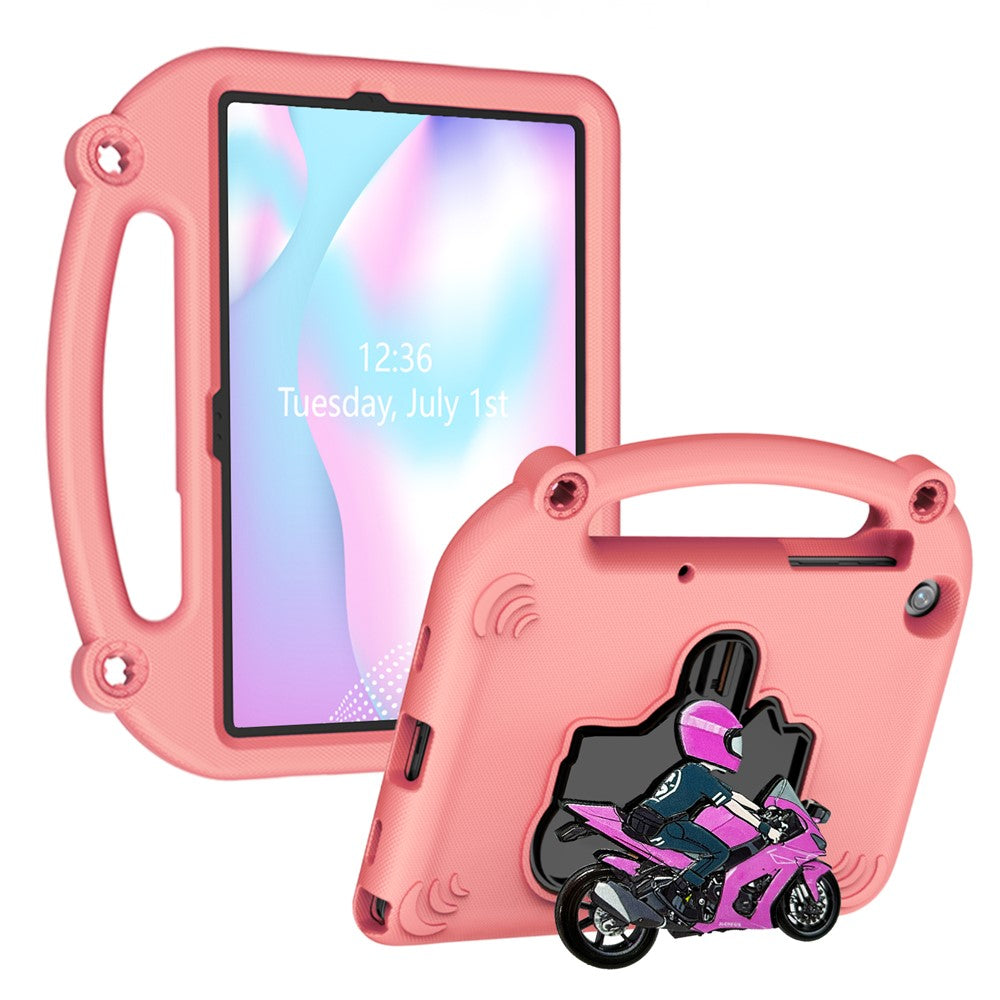 For Samsung Galaxy Tab A11+  /  A9+ EVA Case Motorcycle Kickstand Shockproof Tablet Cover with Handle