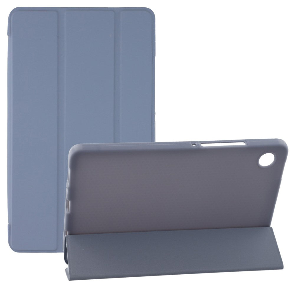 For Samsung Galaxy Tab A11 Case PU Leather + Silicone Tri-Fold Stand Tablet Cover