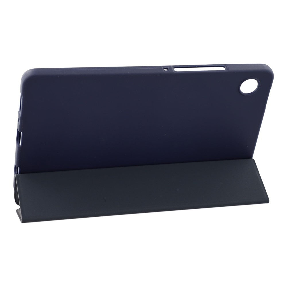 For Samsung Galaxy Tab A11+ Case PU Leather + Silicone Tri-Fold Stand Tablet Cover