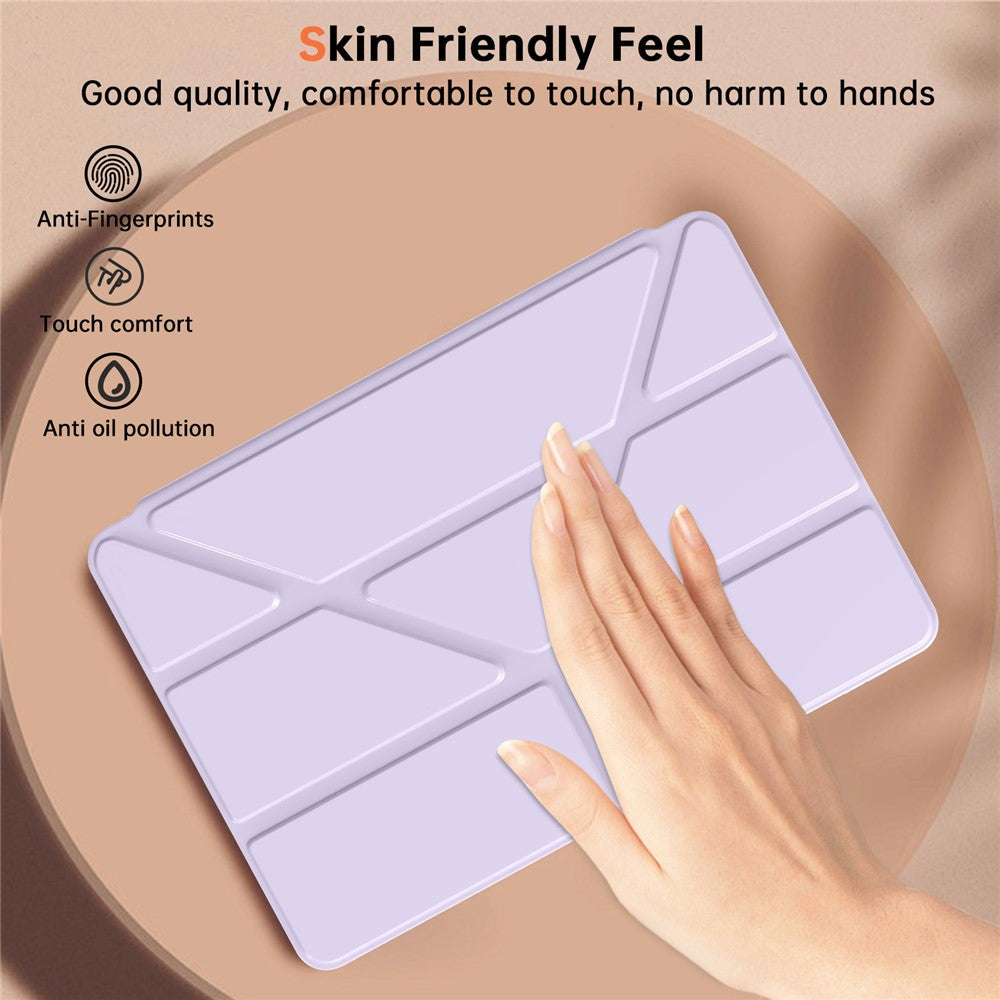 For Samsung Galaxy Tab S11 Ultra Case PU Leather Origami Stand Clear Tablet Cover