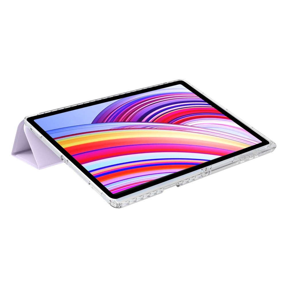 For Samsung Galaxy Tab S11 Ultra Case PU Leather Origami Stand Clear Tablet Cover