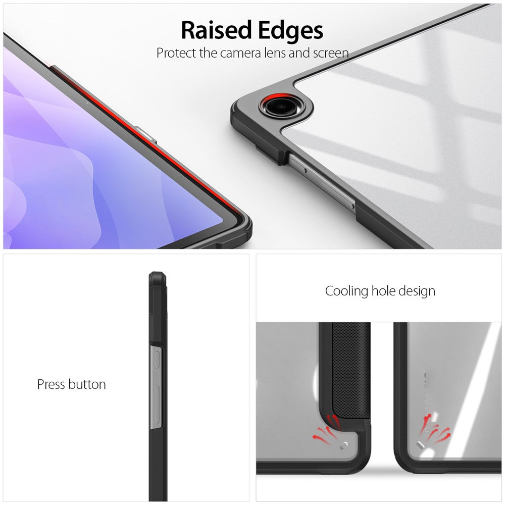 DUX DUCIS TOBY Series For Samsung Galaxy Tab A9+ Case PU Leather Tri-Fold Stand Tablet Cover