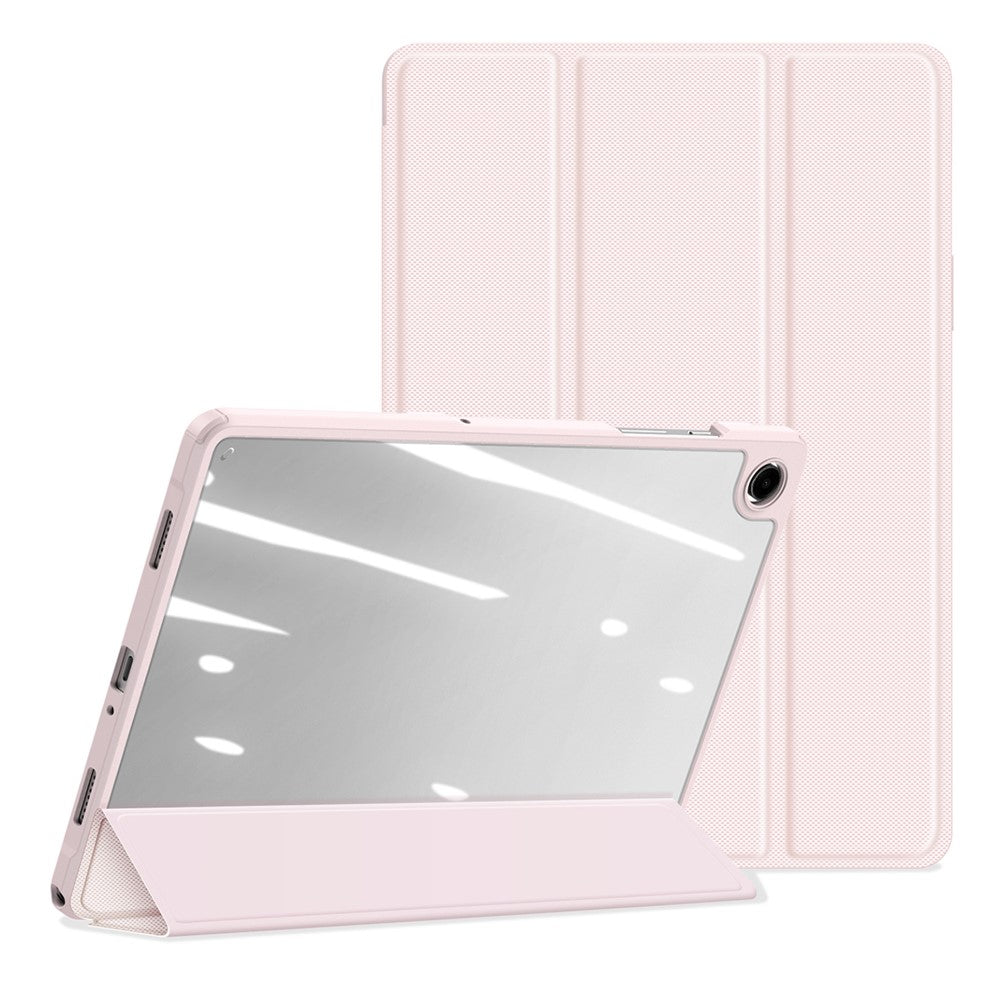 Funda DUX DUCIS TOBY Series para Samsung Galaxy Tab A9+ de piel sintética con soporte plegable en tres partes.