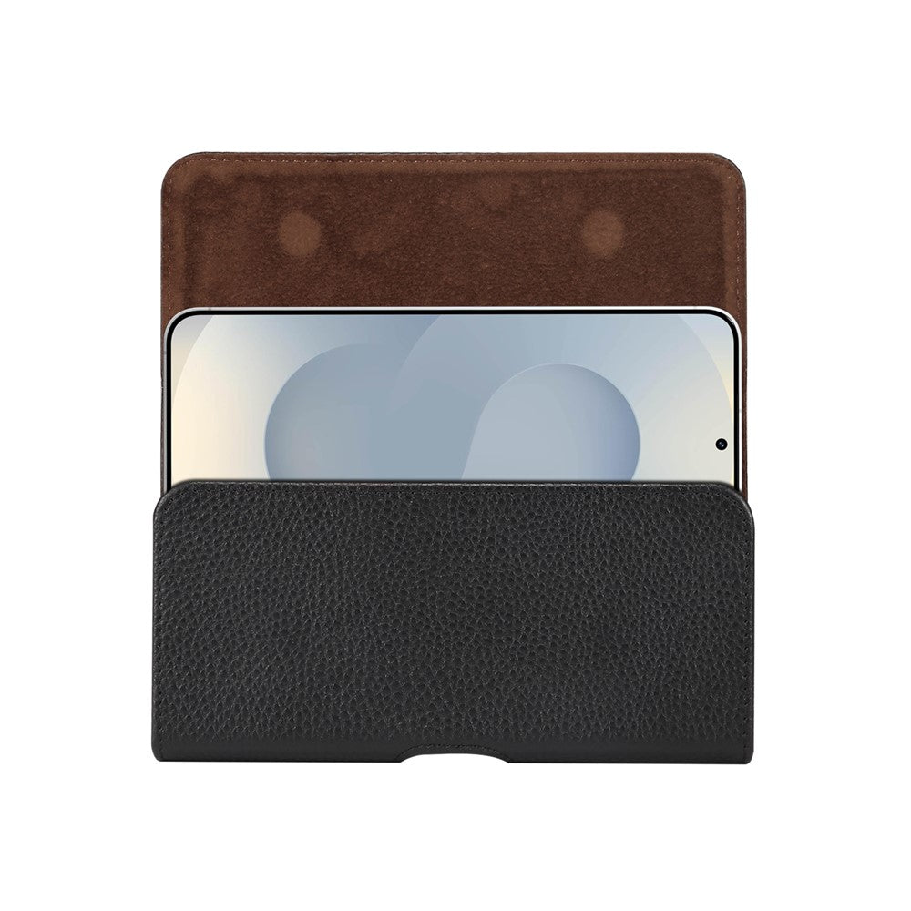 6.5 inch Phone Case Universal Genuine Cow Leather Belt Clip Holster Phone Bag