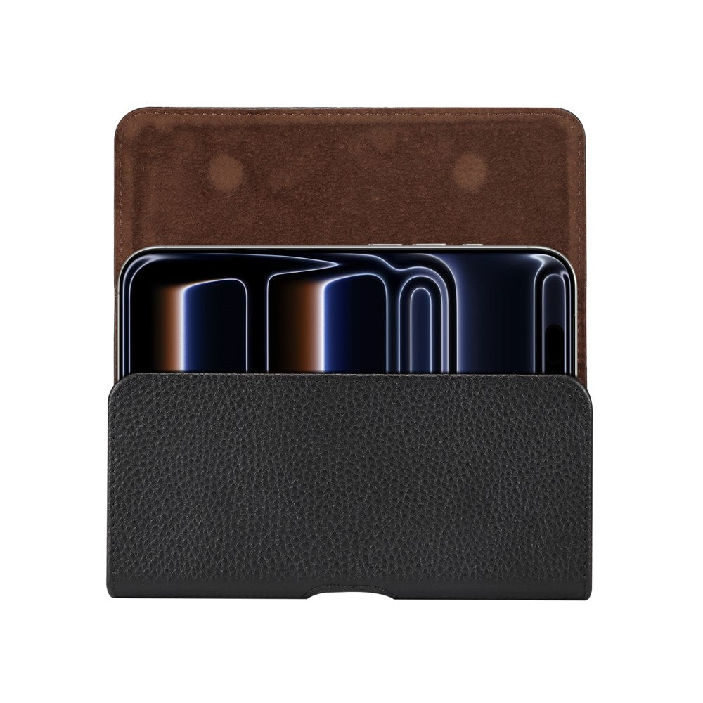 6.7 inch - 6.9 inch Phone Case Universal Genuine Cow Leather Belt Clip Holster Phone Bag