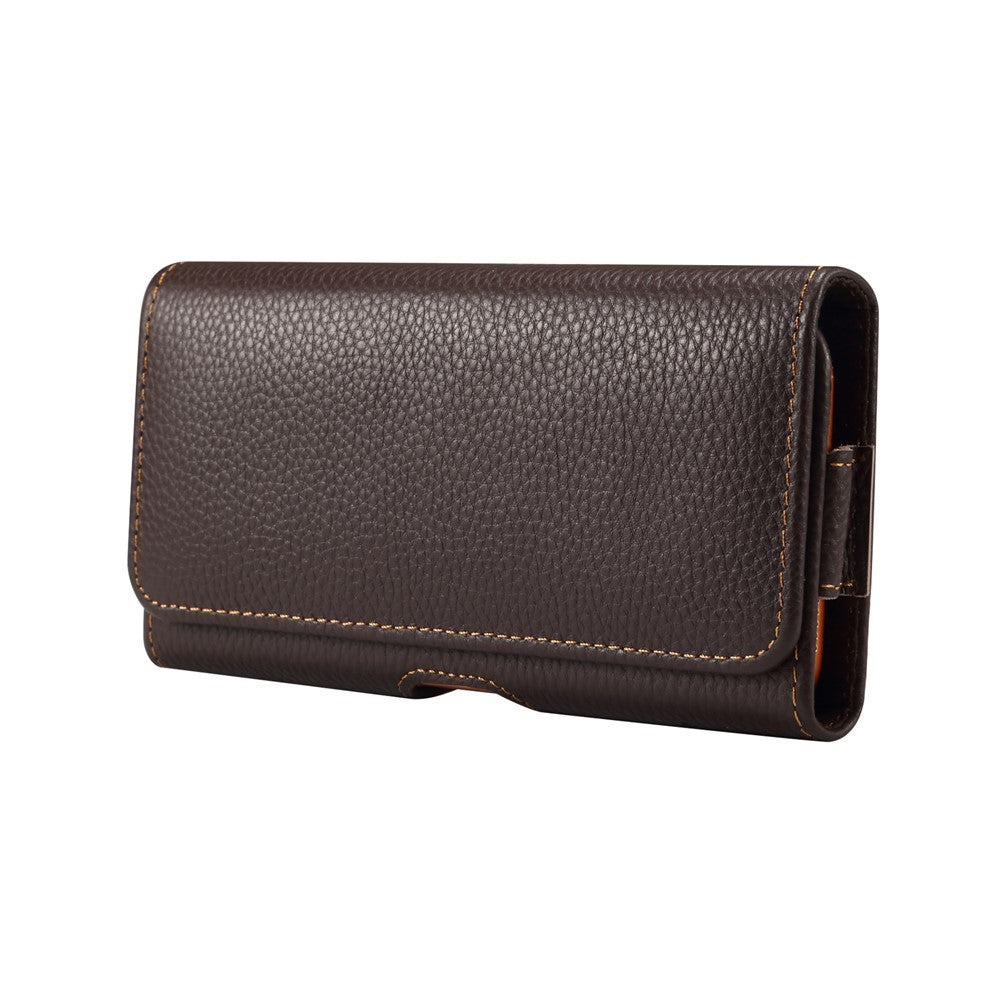 6.7 inch - 6.9 inch Phone Case Universal Genuine Cow Leather Belt Clip Holster Phone Bag