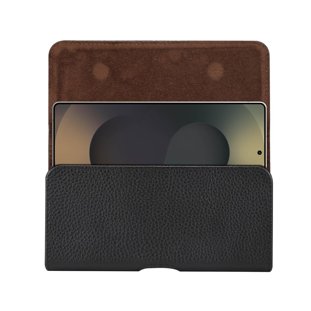 7.2 inch Phone Case Universal Genuine Cow Leather Belt Clip Holster Phone Bag