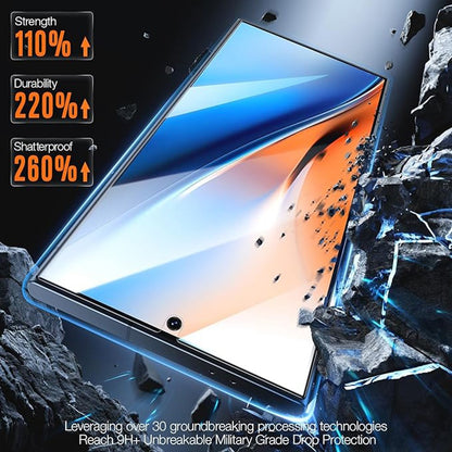 TORRAS GlassGo 2Pcs For Samsung Galaxy S24 Ultra Screen Protector Tempered Glass HD Film with Automatic Dust Removal Tool