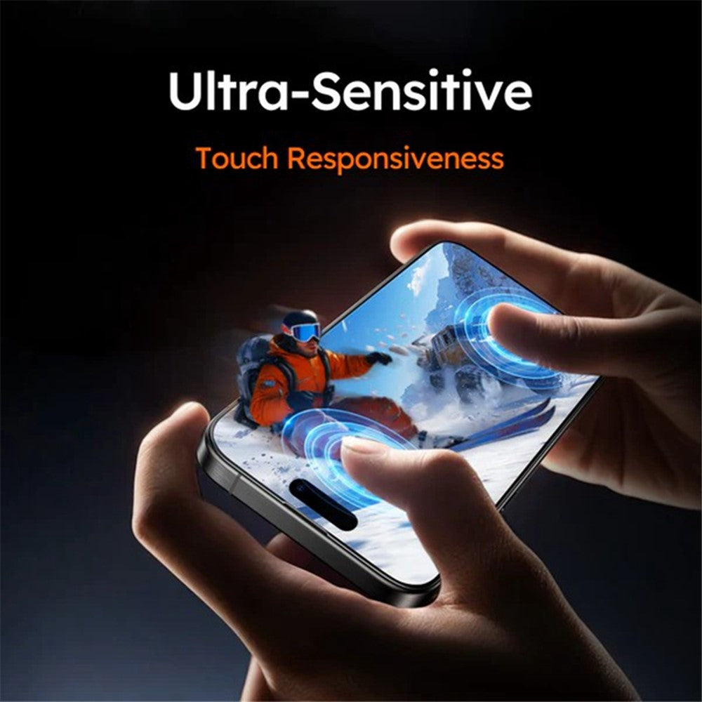 TORRAS Glassgo For iPhone 16 Pro Screen Protector Tempered Glass HD Film with Automatic Dust Removal Tool