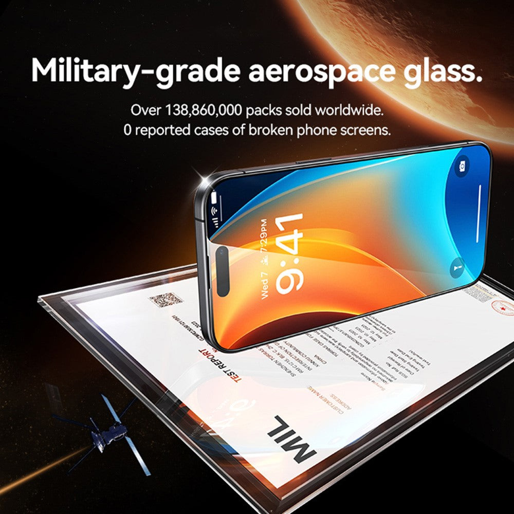 TORRAS Glassgo For iPhone 16 Pro Max Screen Protector Tempered Glass HD Film with Automatic Dust Removal Tool