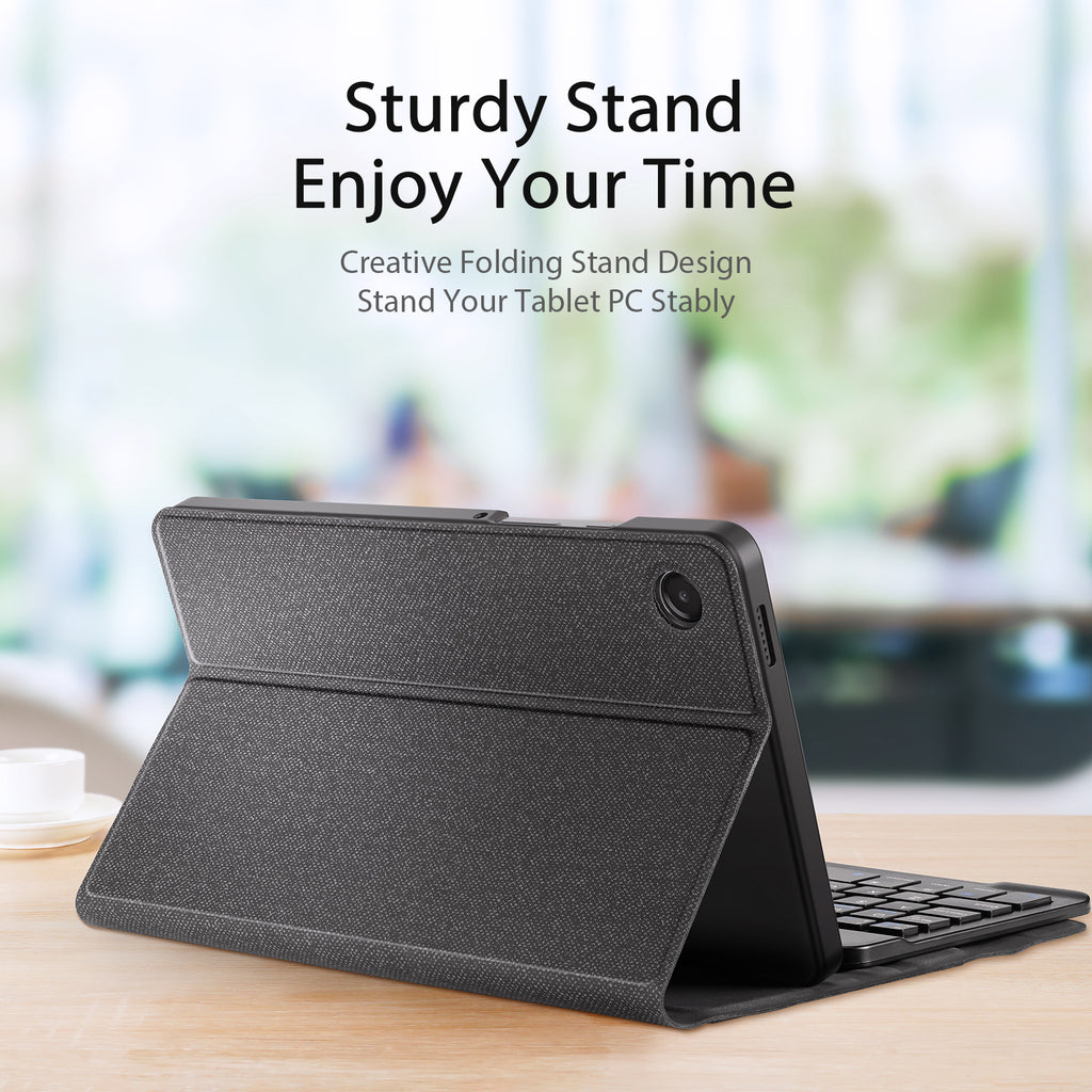For Samsung Galaxy Tab A9 / Galaxy Tab A11 Bluetooth-compatible Keyboard DUX DUCIS TK Series Leather Cover Stand with Touchpad