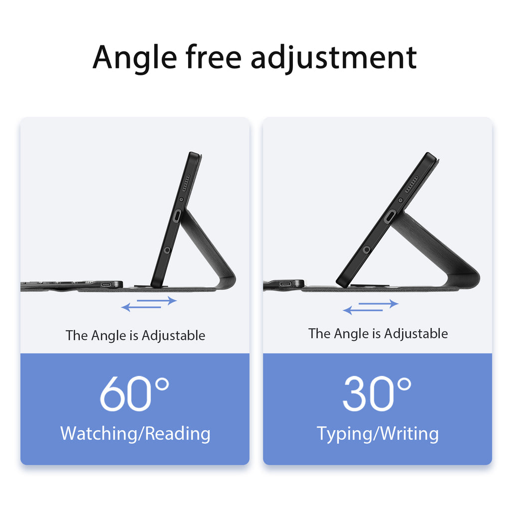 For Samsung Galaxy Tab A9 / Galaxy Tab A11 Bluetooth-compatible Keyboard DUX DUCIS TK Series Leather Cover Stand with Touchpad