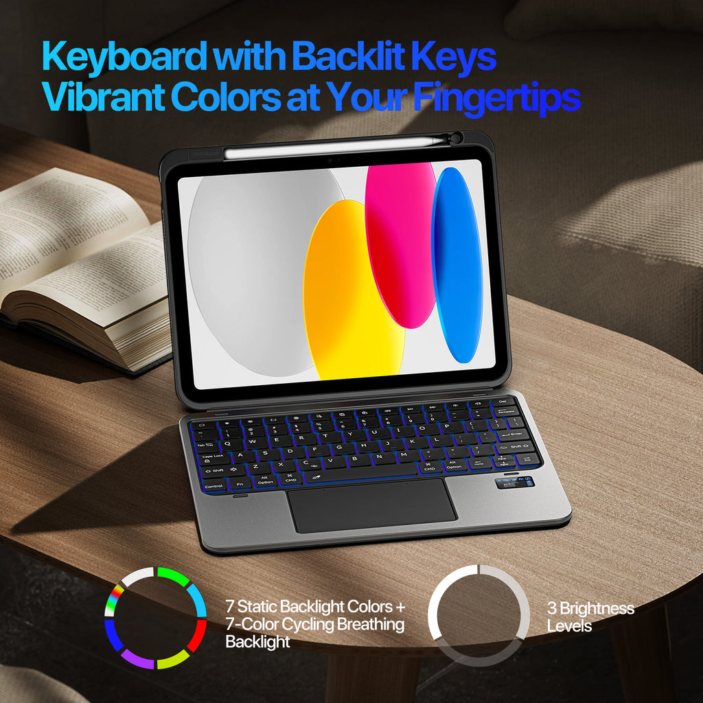 Étui-clavier détachable DUX DUCIS série VK avec support et pavé tactile pour iPad (2025) / iPad 10,9 pouces (2022)