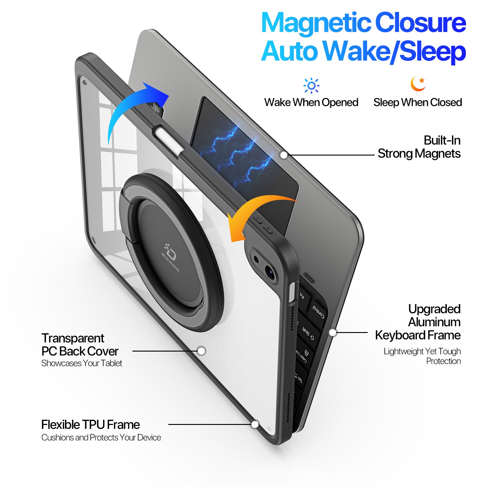 Étui-clavier détachable DUX DUCIS série VK avec support et pavé tactile pour iPad (2025) / iPad 10,9 pouces (2022)