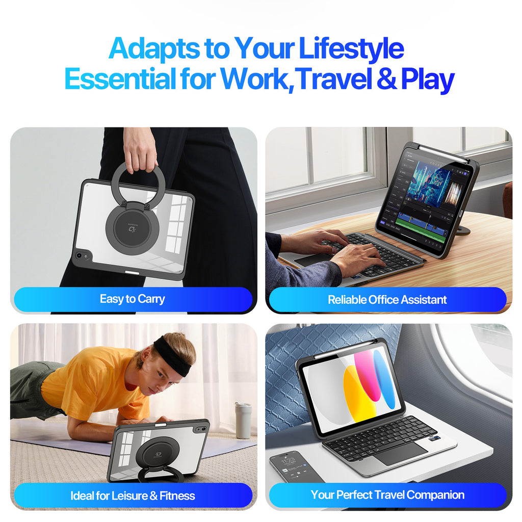 Étui-clavier détachable DUX DUCIS série VK avec support et pavé tactile pour iPad (2025) / iPad 10,9 pouces (2022)