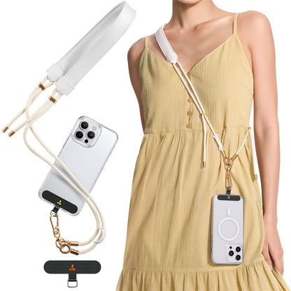 Lanière de téléphone en cuir TORRAS Loopgo, bandoulière réglable avec attache