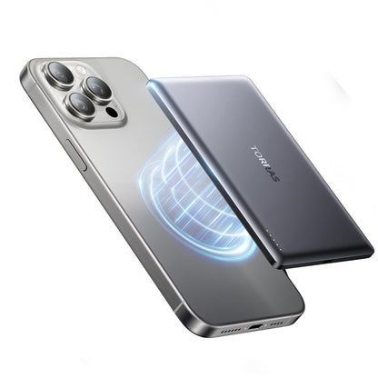 TORRAS Minimag 5000mAh Portable Power Bank Compatible with MagSafe Wireless Charger Power Bank