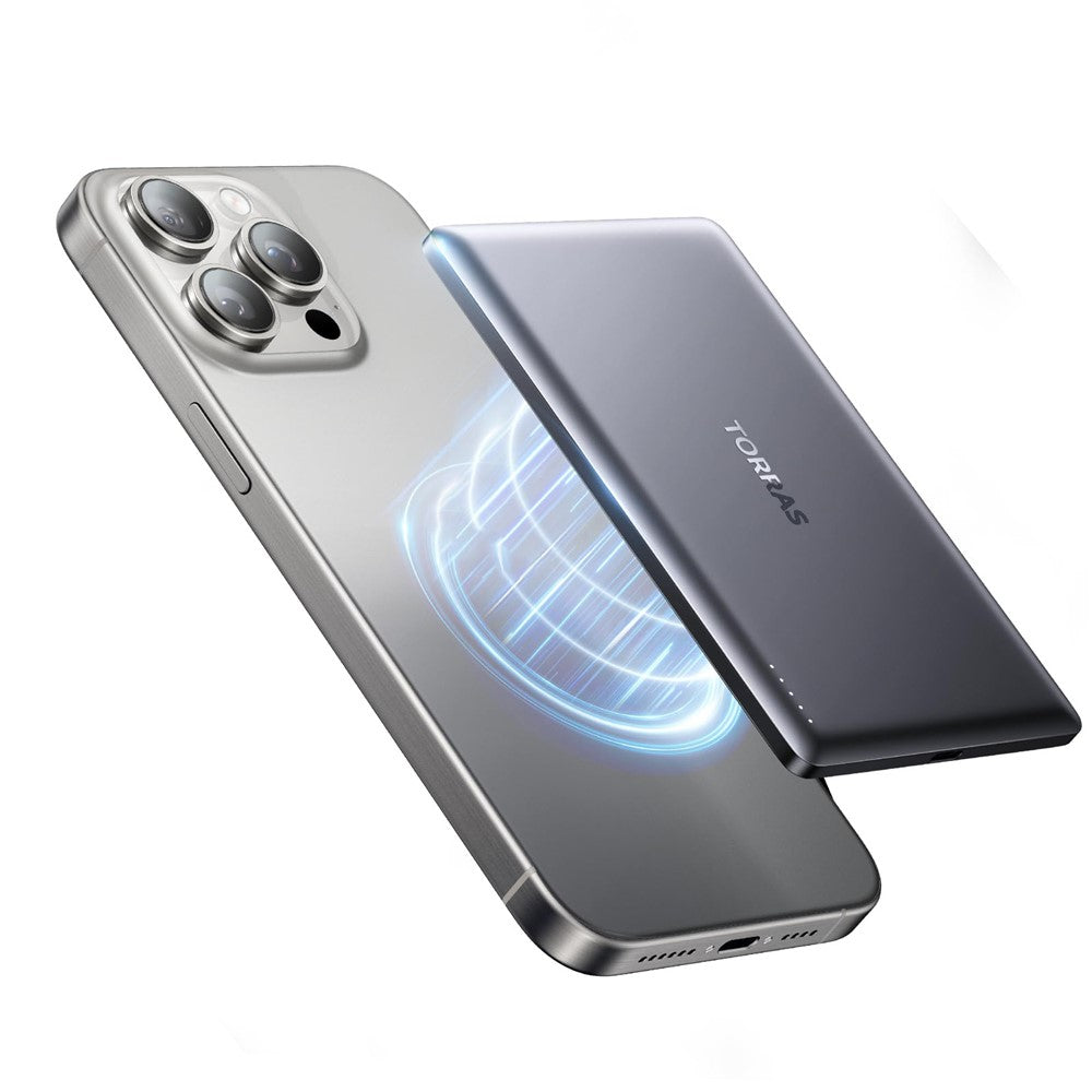 TORRAS Minimag 5000mAh Portable Power Bank Compatible with MagSafe Wireless Charger Power Bank