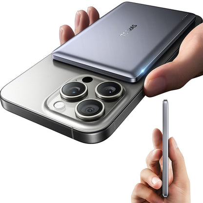 TORRAS Minimag 5000mAh Portable Power Bank Compatible with MagSafe Wireless Charger Power Bank