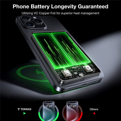 TORRAS Minimag 5000mAh Portable Power Bank Compatible with MagSafe Wireless Charger Power Bank