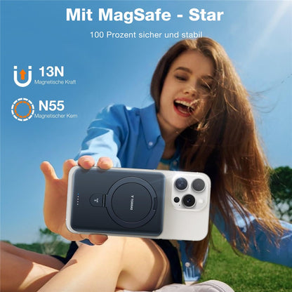TORRAS Park Power Bank Qi2.0 10000 Mah Compatible with Magsafe Battery Phone Stand Magnetic Power Bank Charger