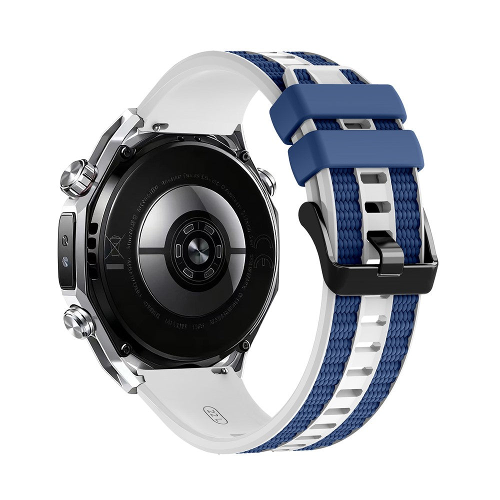 22mm Replacement Strap for Huawei Watch GT 6 / 6 Pro / 5 / 5 Pro / 4 / 3 / 2 46mm Striped Design Dual Color Silicone Watch Band