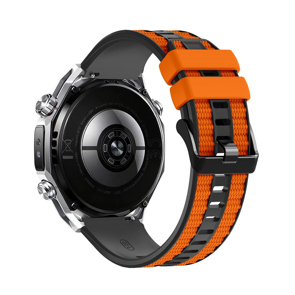 22mm Replacement Strap for Huawei Watch GT 6 / 6 Pro / 5 / 5 Pro / 4 / 3 / 2 46mm Striped Design Dual Color Silicone Watch Band