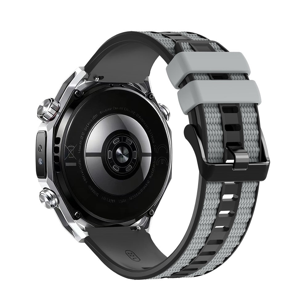 22mm Replacement Strap for Huawei Watch GT 6 / 6 Pro / 5 / 5 Pro / 4 / 3 / 2 46mm Striped Design Dual Color Silicone Watch Band