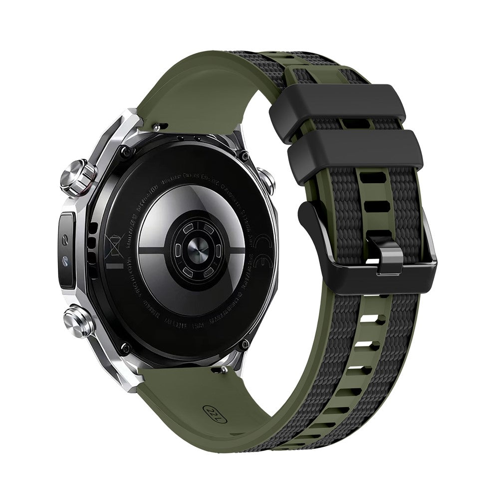 22mm Replacement Strap for Huawei Watch GT 6 / 6 Pro / 5 / 5 Pro / 4 / 3 / 2 46mm Striped Design Dual Color Silicone Watch Band