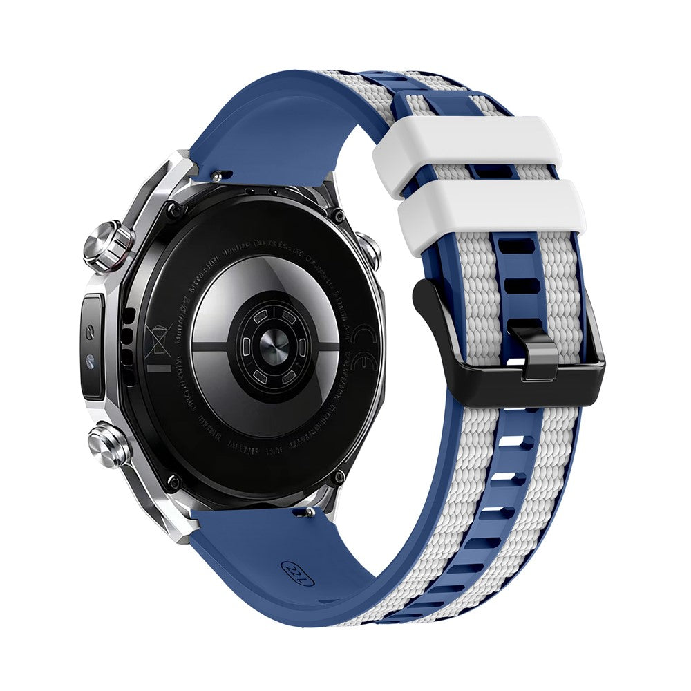 22mm Replacement Strap for Huawei Watch GT 6 / 6 Pro / 5 / 5 Pro / 4 / 3 / 2 46mm Striped Design Dual Color Silicone Watch Band