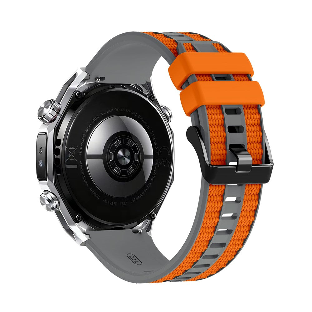 22mm Replacement Strap for Huawei Watch GT 6 / 6 Pro / 5 / 5 Pro / 4 / 3 / 2 46mm Striped Design Dual Color Silicone Watch Band