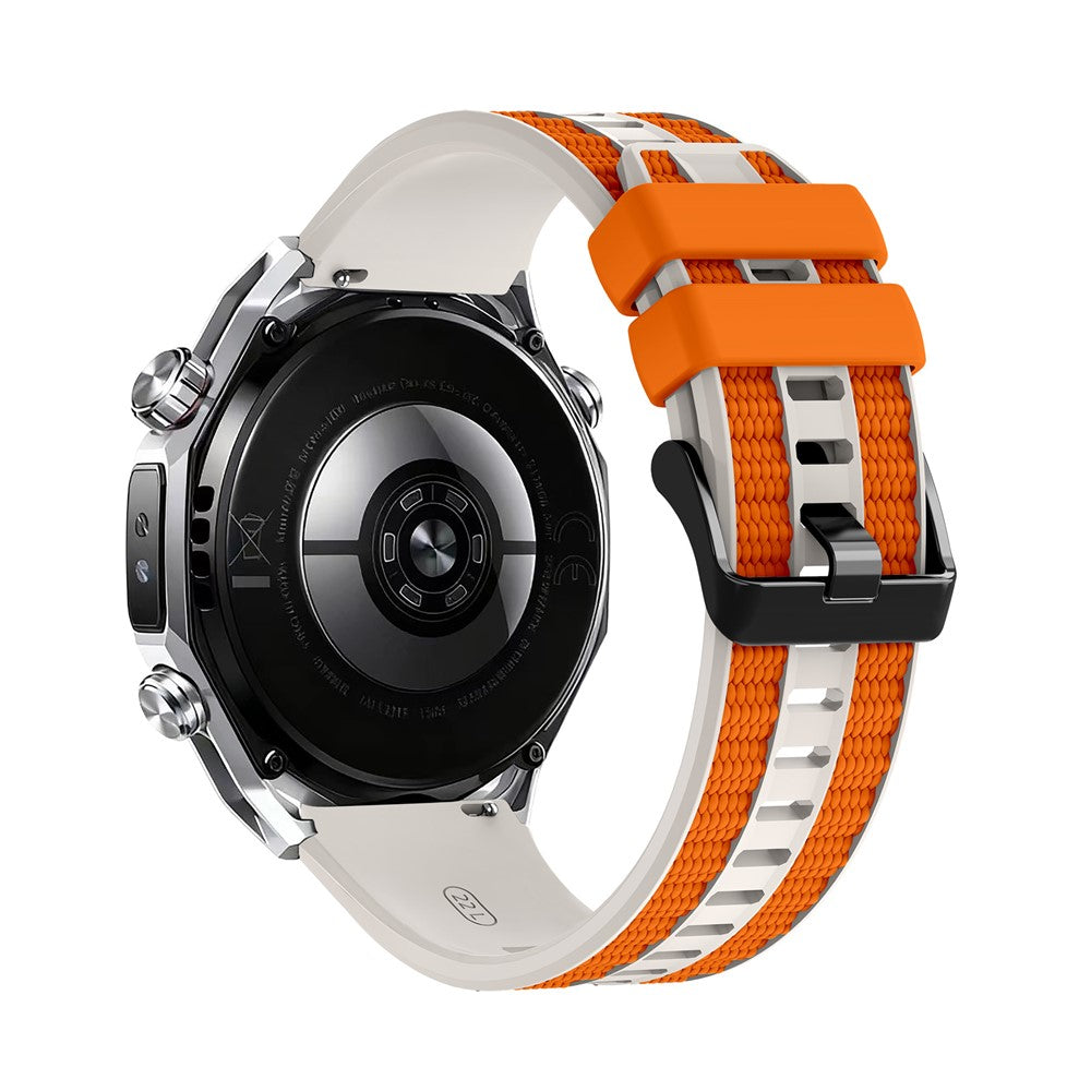 22mm Replacement Strap for Huawei Watch GT 6 / 6 Pro / 5 / 5 Pro / 4 / 3 / 2 46mm Striped Design Dual Color Silicone Watch Band
