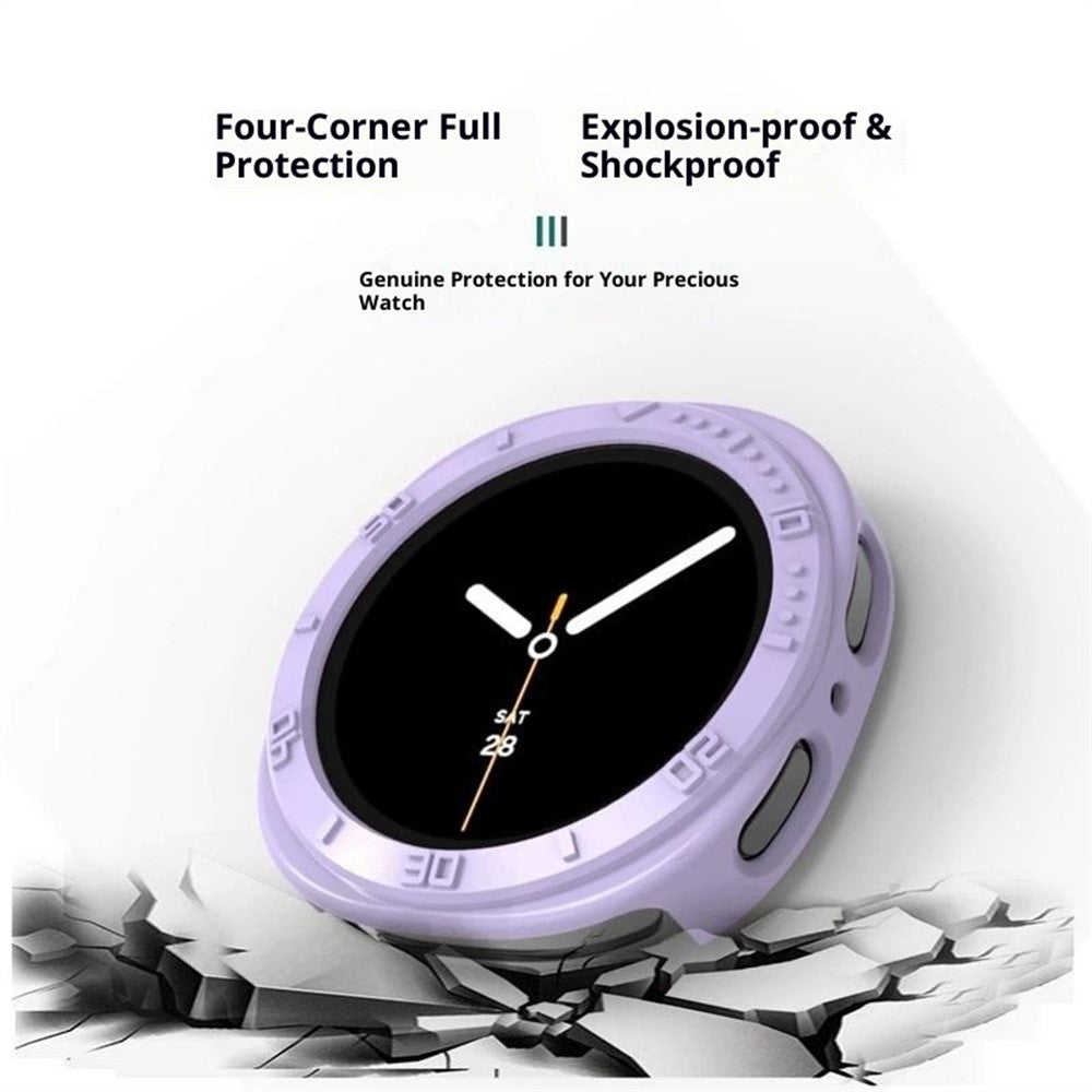 For Samsung Galaxy Watch8 44mm Case Half Coverage Hollow-Out PC Protective Watch Frame