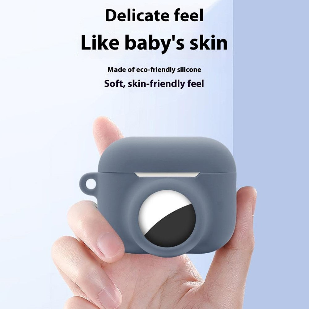 2 in 1 Silicone Cover for AirPods Pro 3 / AirTag Protective Case with Front / Back Screen Protector