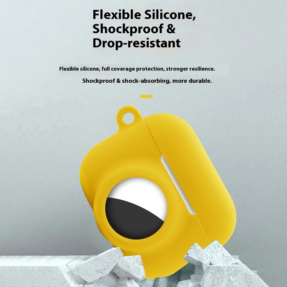 2 in 1 Silicone Cover for AirPods Pro 3 / AirTag Protective Case with Front / Back Screen Protector