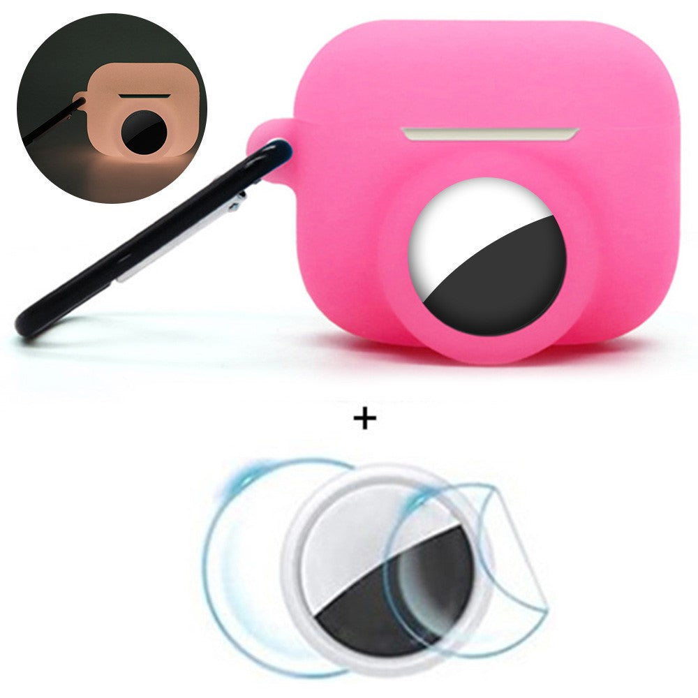 2 in 1 Silicone Cover for AirPods Pro 3 / AirTag Protective Case with Front / Back Screen Protector