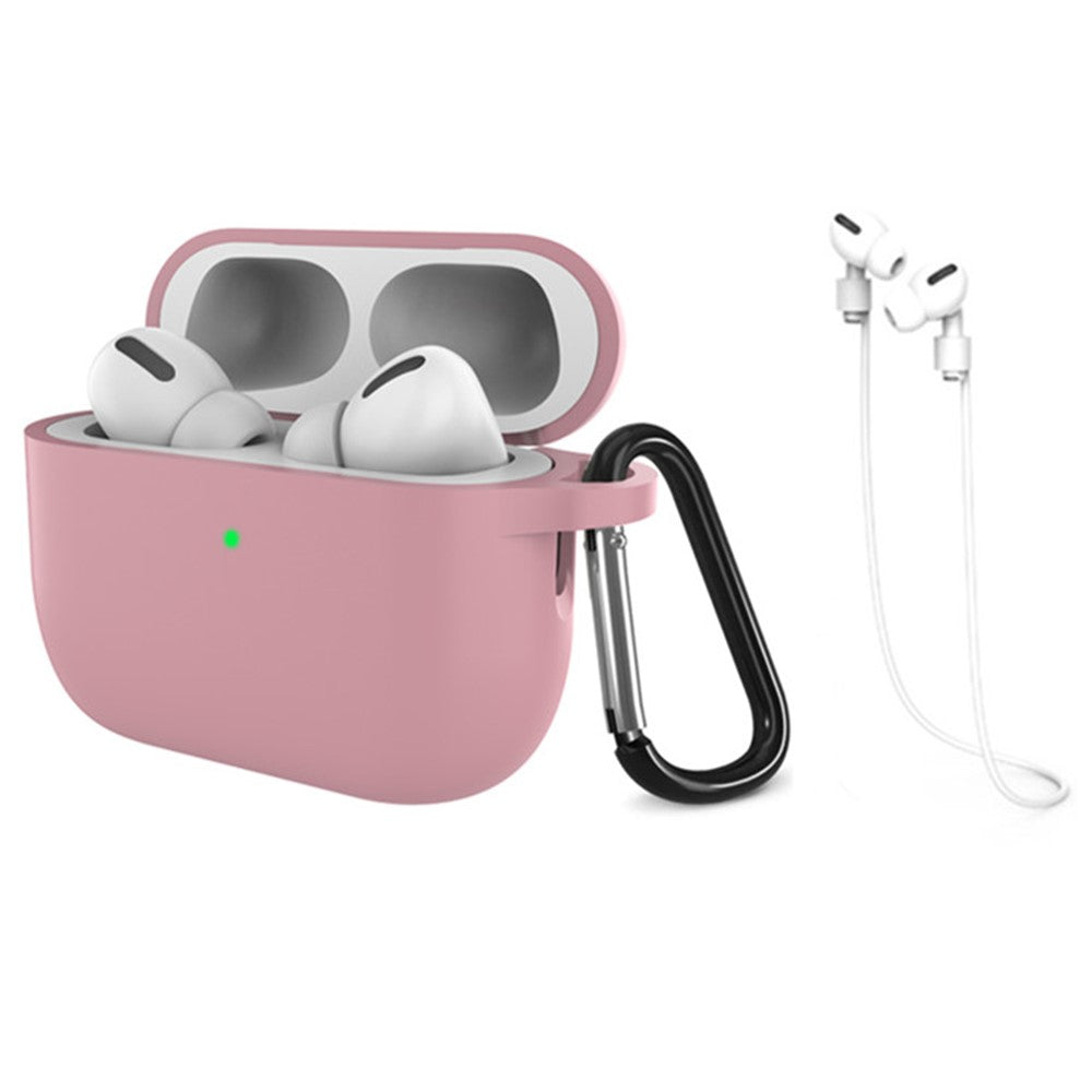 For AirPods Pro 3 Silicone Case Dustproof Protective Cover with Anti Lost Strap and Keychain