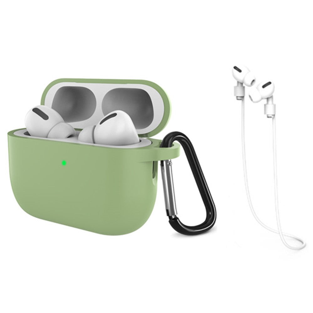 For AirPods Pro 3 Silicone Case Dustproof Protective Cover with Anti Lost Strap and Keychain