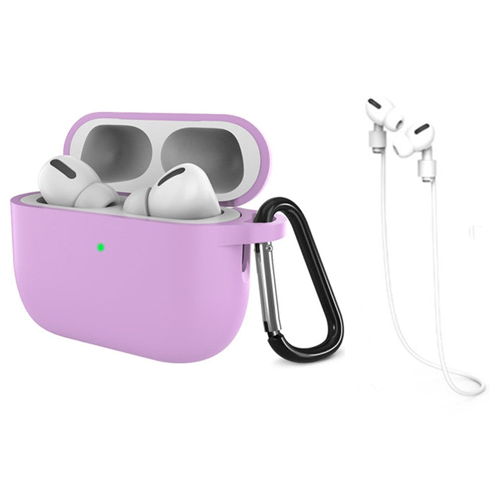 For AirPods Pro 3 Silicone Case Dustproof Protective Cover with Anti Lost Strap and Keychain