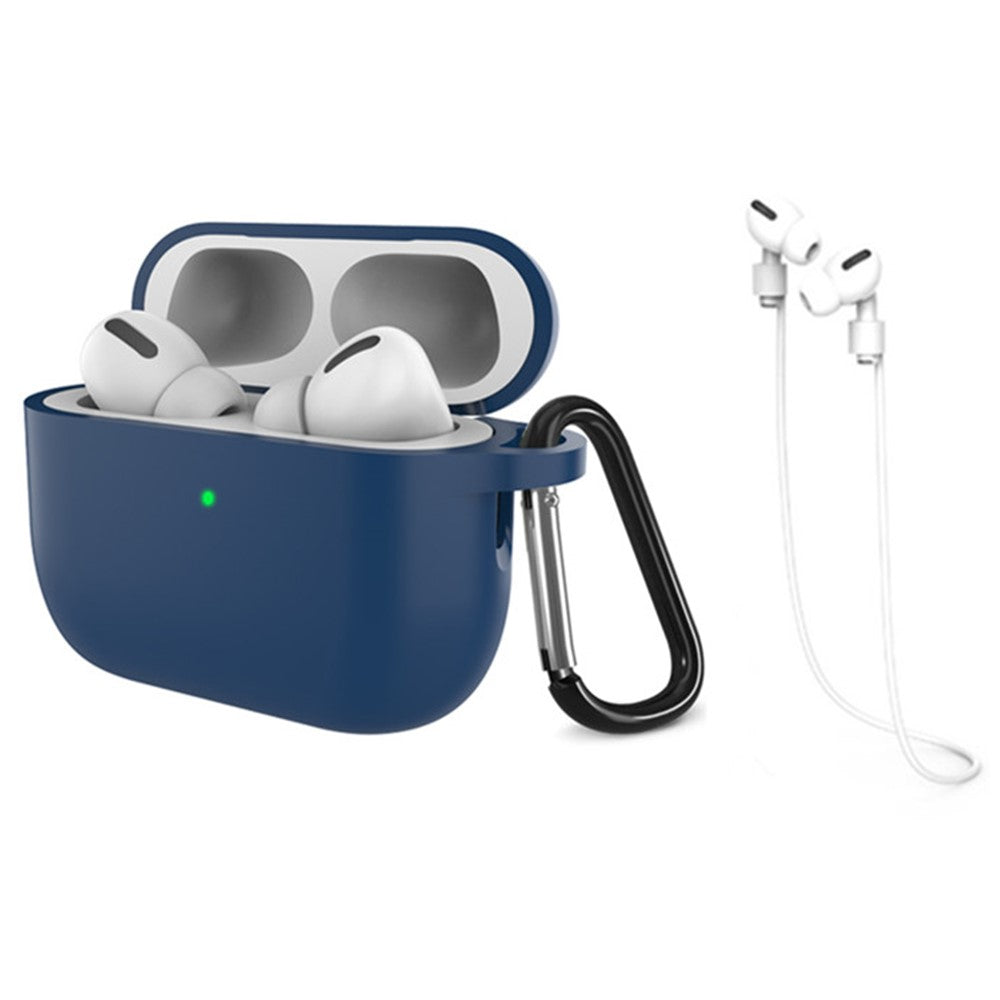 For AirPods Pro 3 Silicone Case Dustproof Protective Cover with Anti Lost Strap and Keychain