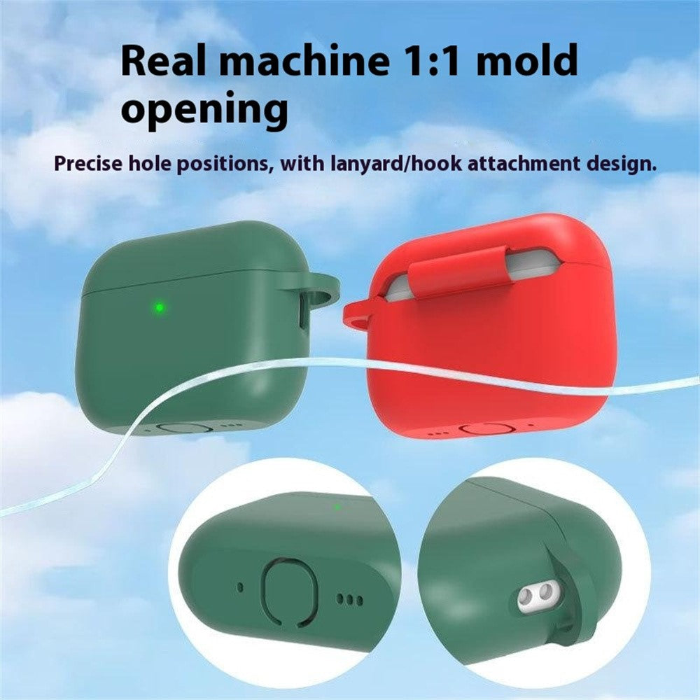 For AirPods Pro 3 Silicone Case Protective Cover Set with Anti-Lost Carabiner / Wrist Strap / Cleaning Pen