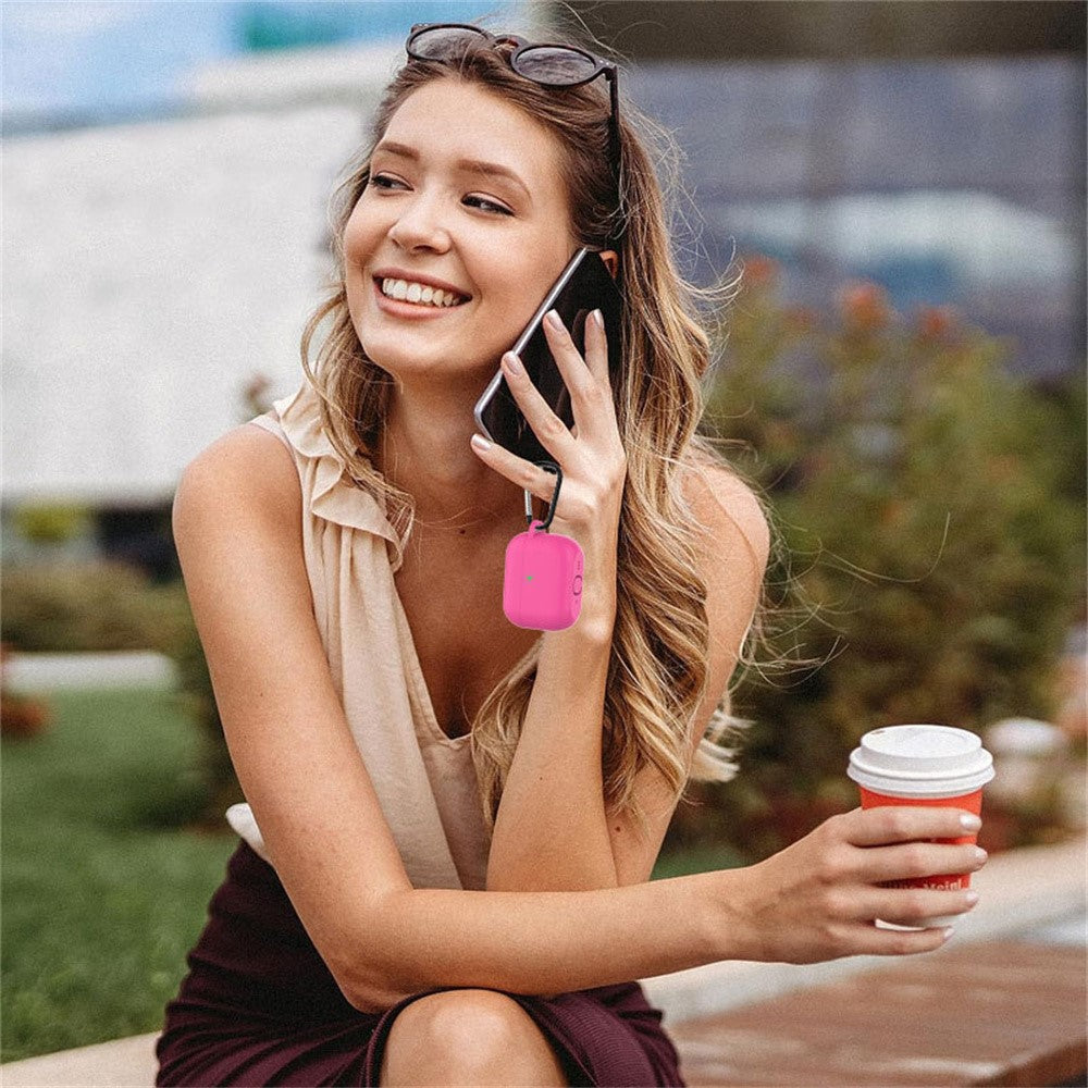 For AirPods Pro 3 Silicone Case Protective Cover Set with Anti-Lost Carabiner / Wrist Strap / Cleaning Pen