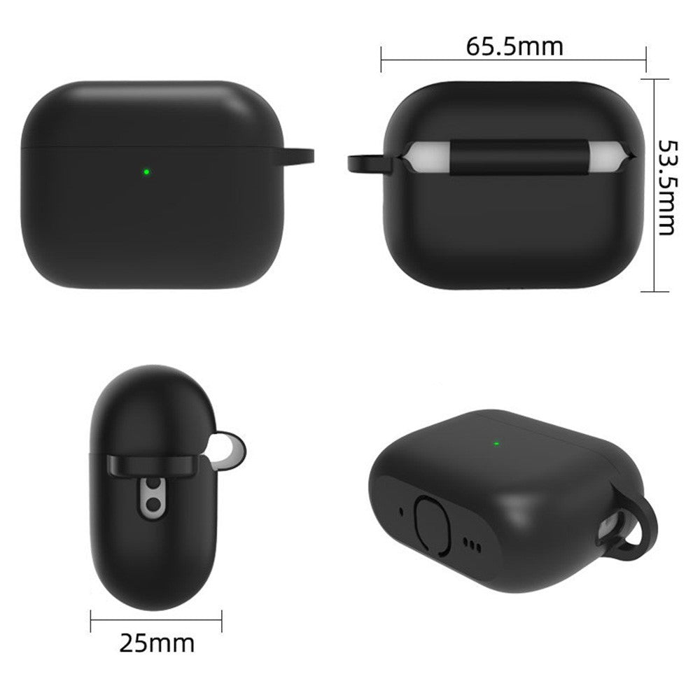 For AirPods Pro 3 Silicone Case Protective Cover Set with Anti-Lost Carabiner / Wrist Strap / Cleaning Pen