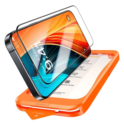 Protection d’écran en verre trempé TORRAS Glass GO pour iPhone 17 , 16 et 15 versions– Verre trempé HD avec outil de dépoussiérage automatique